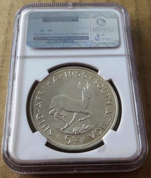 1955 5 Shillings Crown PF65 NGC