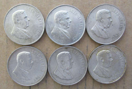 1967 Silver R1 One rand x 6