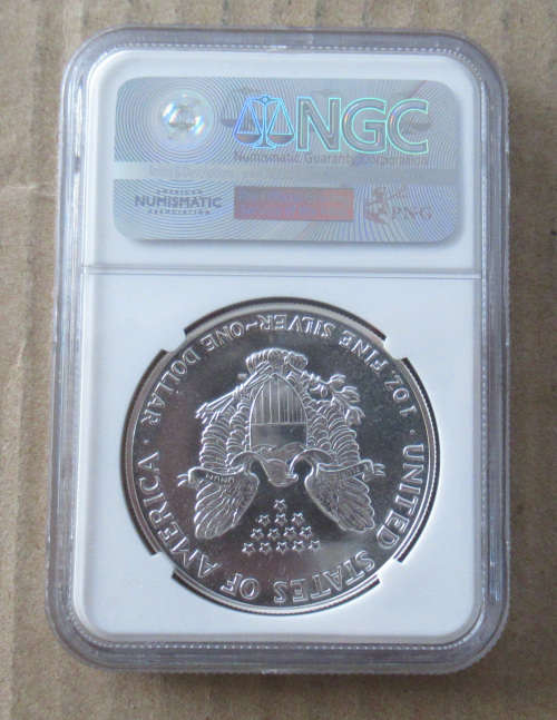 1987 USA Silver Eagle MS69 NGC
