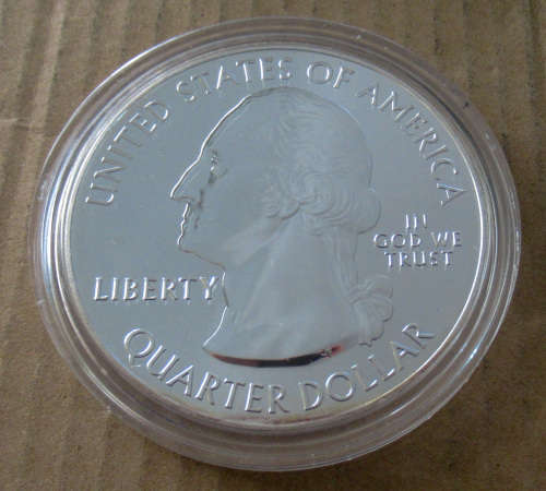 2015 America The Beautiful Saratoga 5 Ounce Silver coin in original box