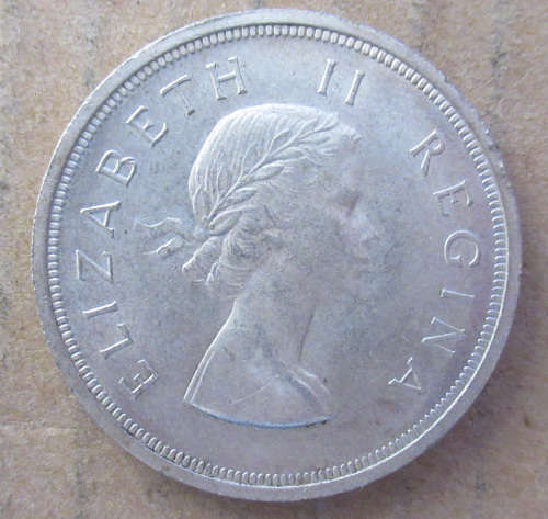 South Africa 1959 5 Shillings Crown AUnc/Unc