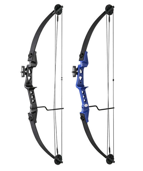 Man Kung  29lbs compound bow-blue riser/black limb