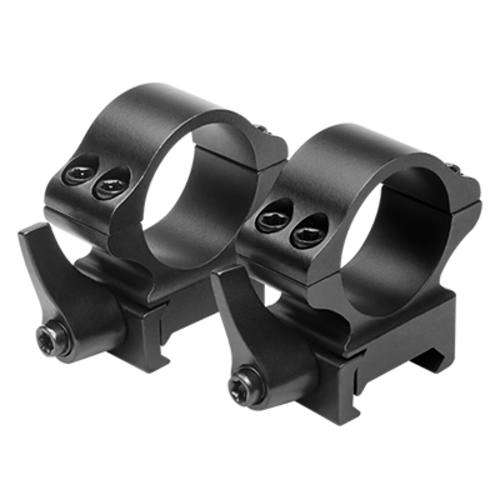 NcStar 1" X 0.9"H Steel Quick Release Rings-Blk