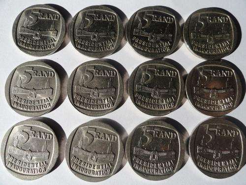 12 X Mandela R5 Inauguration Coins