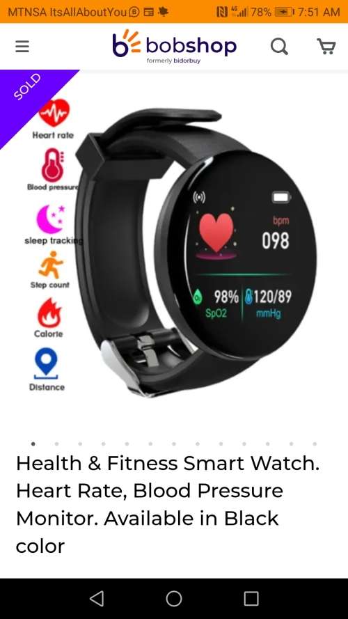 Health and fitness smart watch ×2