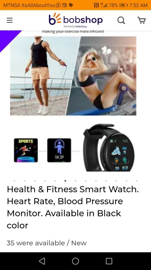 Health and fitness smart watch ×2