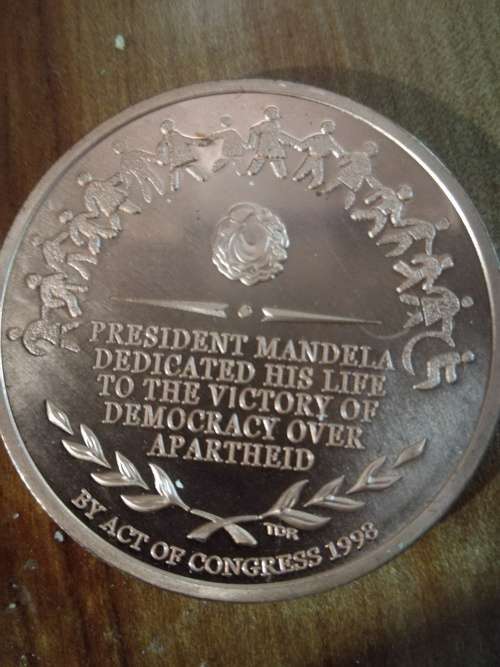 Mandela plaque 30cm×30cm +3×1994 ms62,ms63,ms64 + 1998 congress medal,one of a kind.!!