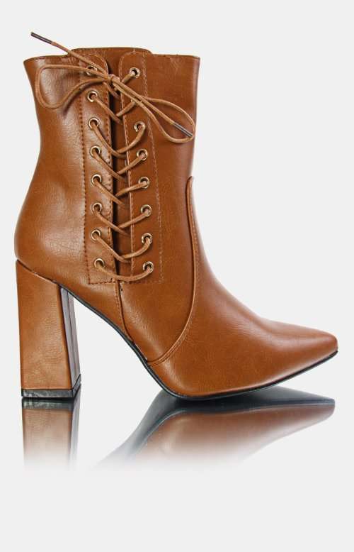 Ladies Ankle Boots Tan