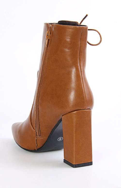Ladies Ankle Boots Tan