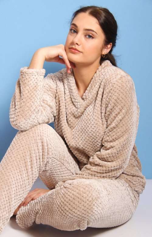 Ladies` Fleece Pyajama Set