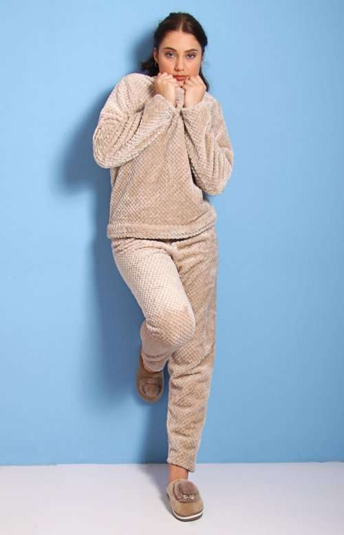 Ladies` Fleece Pyajama Set