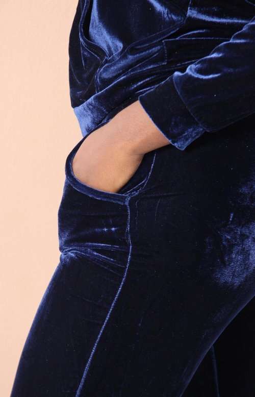Ladies Velvet Tracksuit