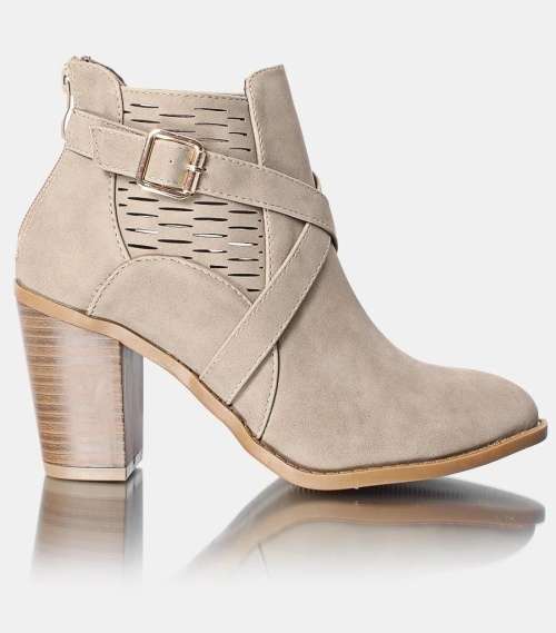 Ladies Ankle Boots Beige