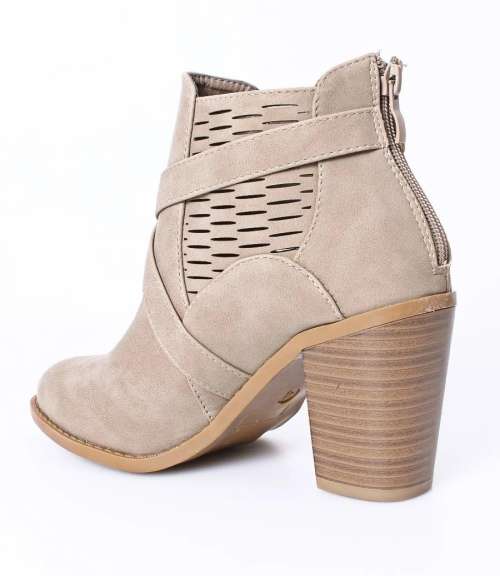 Ladies Ankle Boots Beige