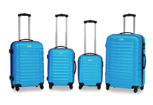 Hazlo 4 Piece ABS Luggage Set with 4 Wheels