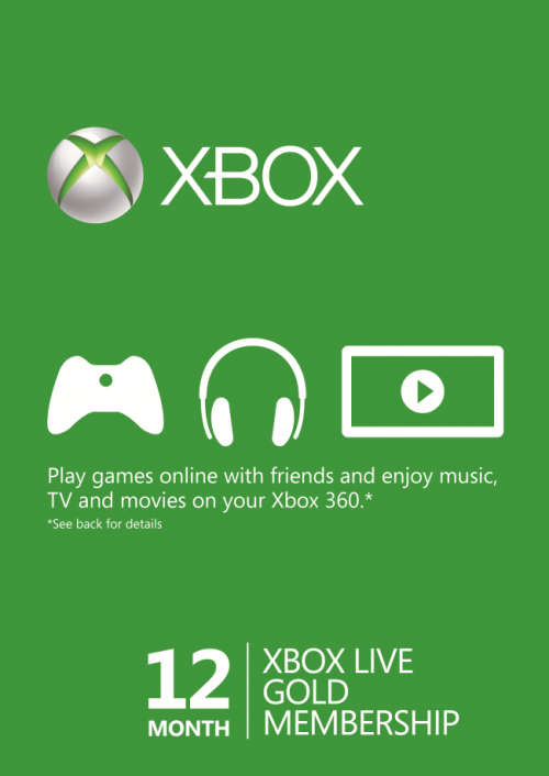 Xbox Live 12 Month Gold Card (Email Delivery)