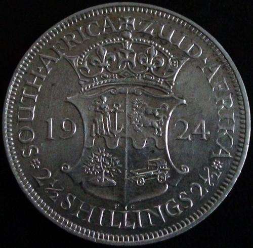 1924 Half crown  XF to Almost Uncirculated
