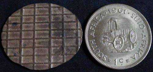 !!! CANCELLED 1961 RSA 1 CENT !!!  No reserve !!!