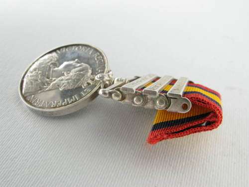 QSA Medal with clasps CC, OFS, TVL: Lieutenant D.S JOPLING, Kitchener¿s F.S