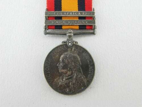 QSA Medal with clasps CC,SA02 : PTE A. MACARTNEY, CP Dist 1