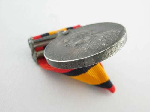 QSA Medal with clasps CC,SA02 : PTE A. MACARTNEY, CP Dist 1