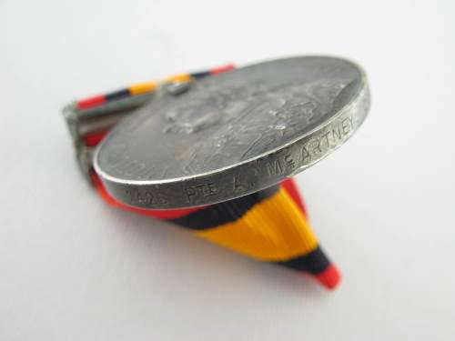 QSA Medal with clasps CC,SA02 : PTE A. MACARTNEY, CP Dist 1