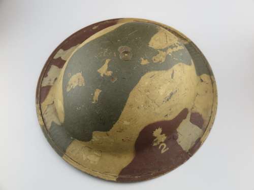 Orginal WW2 Brodie helmet - South African Engineer Corps SAEC SAC badge on side