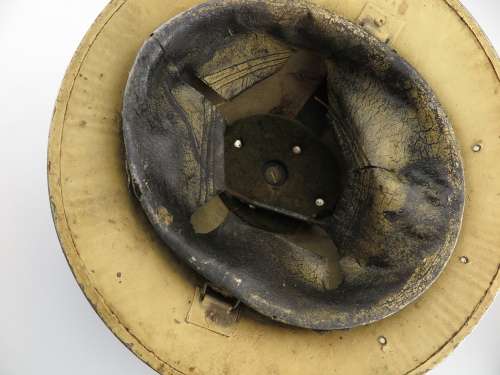 Orginal WW2 Brodie helmet - South African Engineer Corps SAEC SAC badge on side