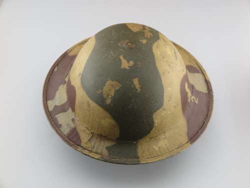 Orginal WW2 Brodie helmet - South African Engineer Corps SAEC SAC badge on side