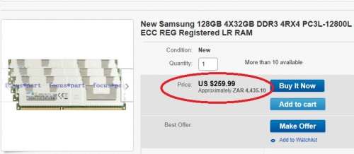 !! SAMSUNG 32GB SINGLE STICK DDR3 SERVER RAM!!