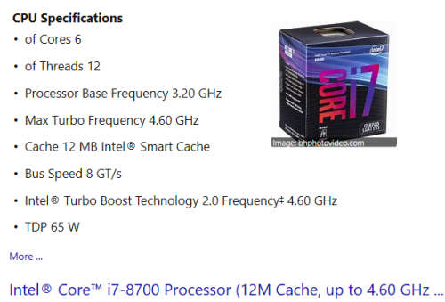 !! 4.6 GHZ INTEL 8th GEN CORE i7-8700, 6-CORES, 32GB RAM !!