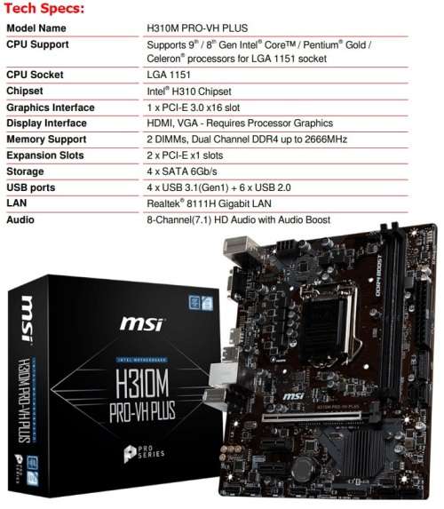 !! 9TH GEN 4.4GHZ, 6-CORE GAMING i5-9500 TOWER !!