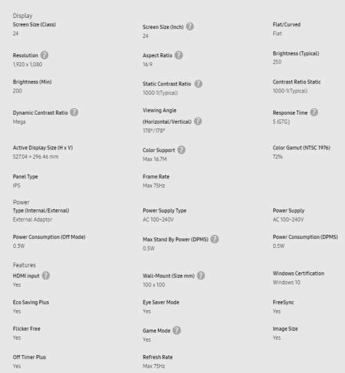 !! SAMSUNG 24 inch FHD, IPS GAMING MONITOR - LATE MODEL !!