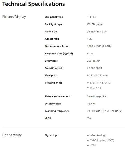 ! PHILIPS 23` inch 234EL LED MONITOR!!