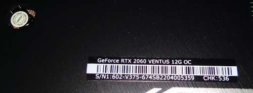 !! 12GB DDR6 RTX 2060 VENTUS !! OC GPU R12,000 - AS NEW!!