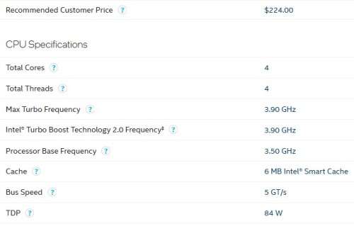 !! 3.9GHz INTEL i5-4690 CPU !!