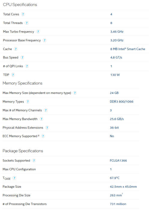 !! INTEL i7-960 CPU !!