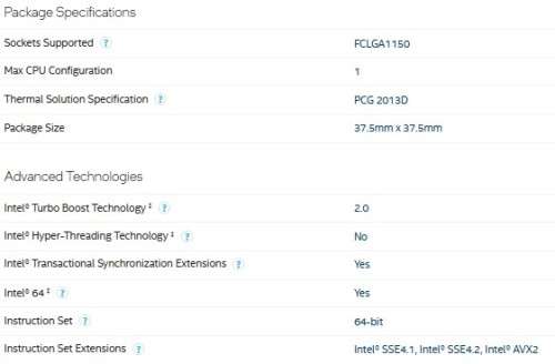 !! INTEL E3 1220 V3 XEON CPU !!