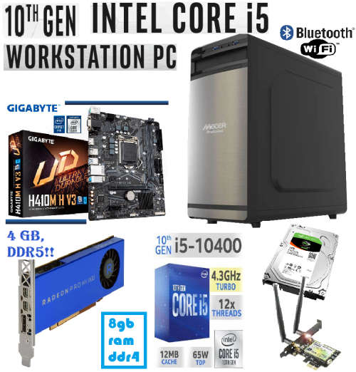 !! INTEL CORE i5 10TH gen + 4GB GPU GAMING/WORKSTATON PC !!