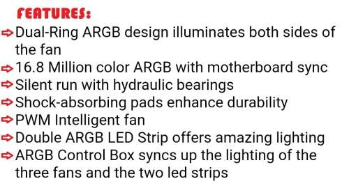 ANTEC ARGB GAMING PC LIGHTING SYSTEM (3 LED FANS & 2 LED STRIPS + CONTROLLER)