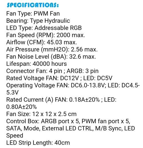 ANTEC ARGB GAMING PC LIGHTING SYSTEM (3 LED FANS & 2 LED STRIPS + CONTROLLER)