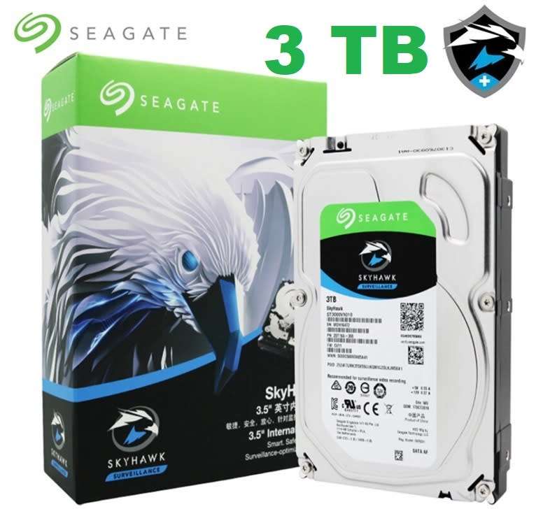 !! 3TB SEAGATE SKYHAWK SATA3 / (100% HEALTH) HARD DRIVE !!