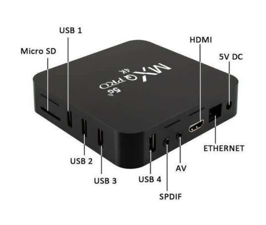 MXQ PRO Tv Box With 1000+ Streaming Channels, Movies, Series and Live Sports