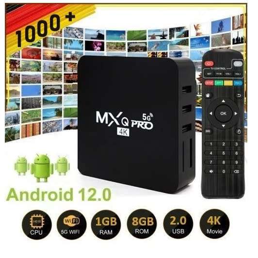 MXQ PRO Tv Box With 1000+ Streaming Channels, Movies, Series and Live Sports