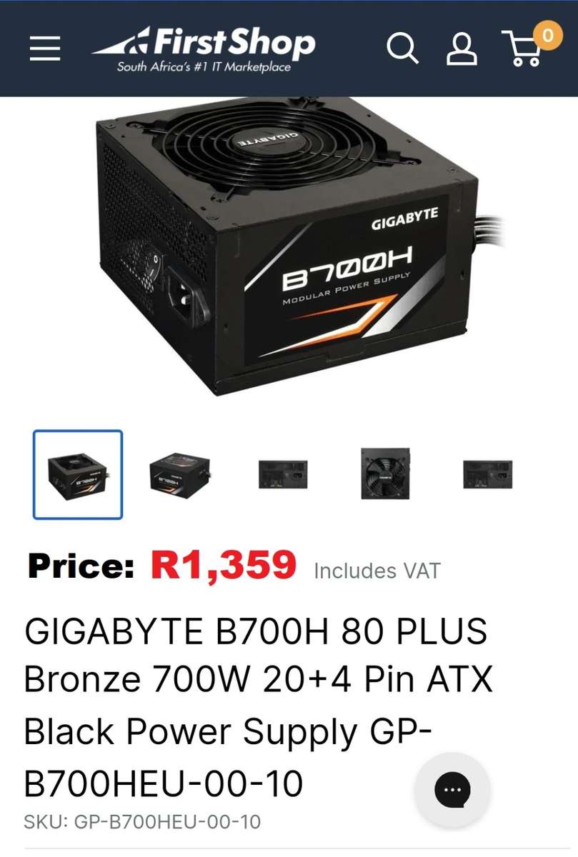 !! 700 W GIGABYTE (AS NEW) GAMING POWER SUPPLY !!