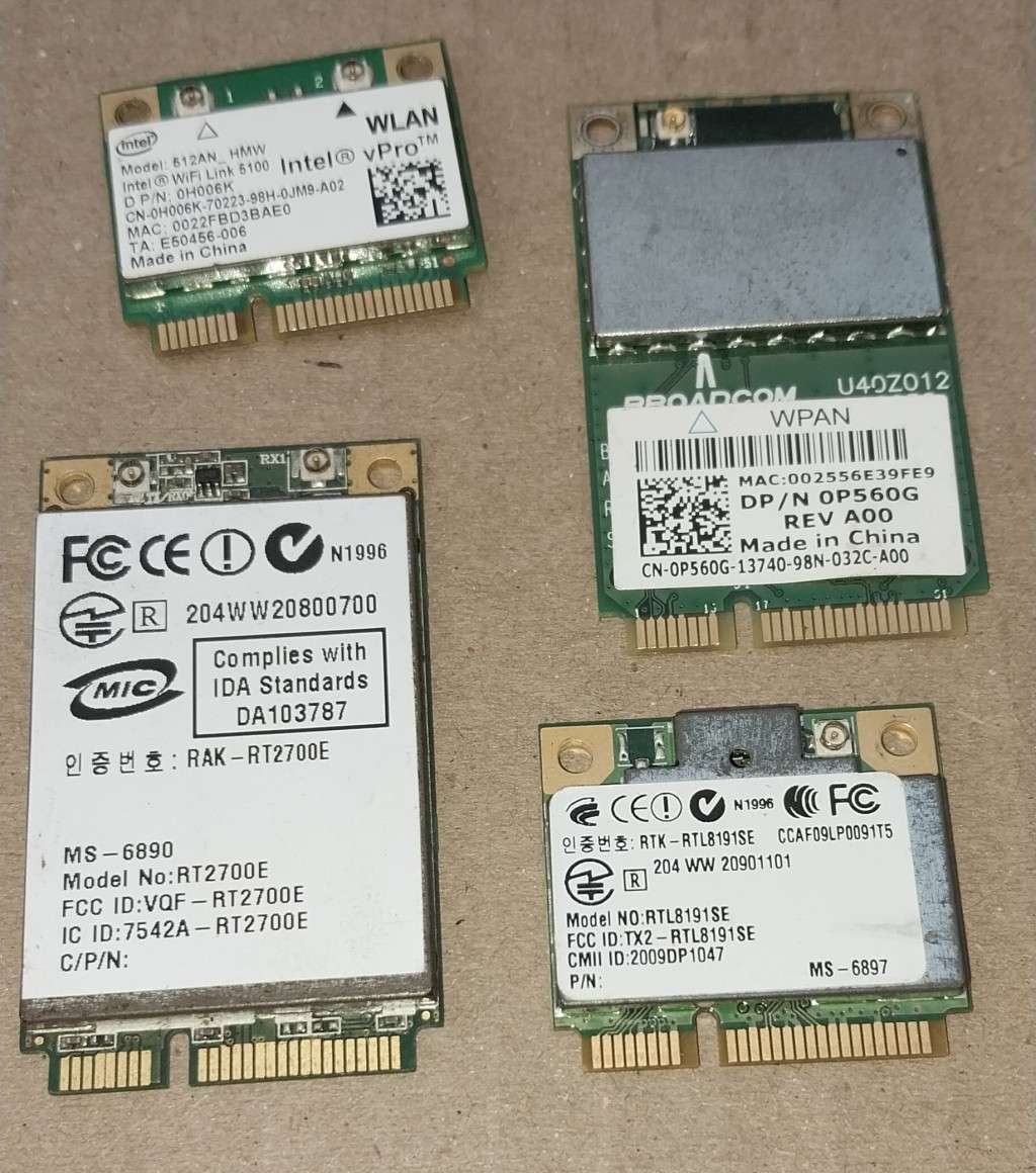 Lot of PCI WiFi Cards + Connector cables