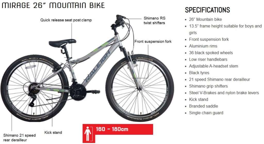 RALEIGH 26-inch 21-Speed Mountain Bicycle