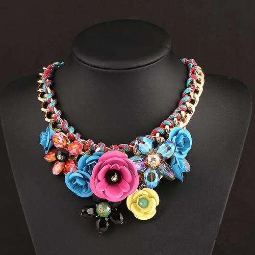 3D Flower Statement Necklace