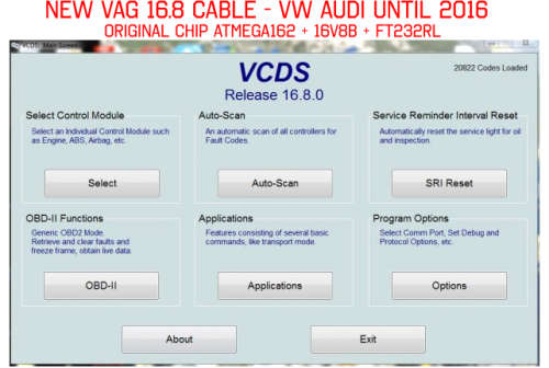 VAG COM CABLE WITH VCDS 16.80 SOFTWARE FOR VW AUDI 2016