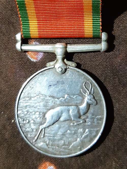 SOLID SILVER AFRICA SERVICE MEDAL